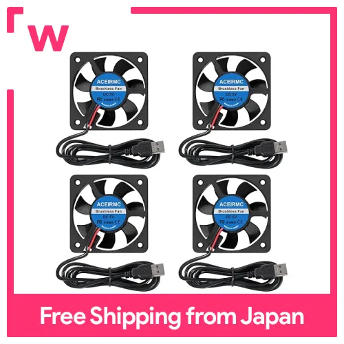 ACEIRMC 4 pcs 50mm USB Brushless Cooling Fan 50mm x10mm DC 5V Quiet ...