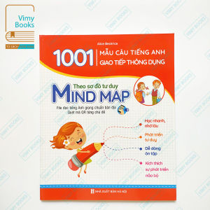 Sách - 1001 Mẫu Câu Tiếng Anh Giao Tiếp Thông Dụng - Theo Sơ Đồ Tư Duy Min Map (Dành Cho Trẻ Em) - Có File Đọc Kèm Theo