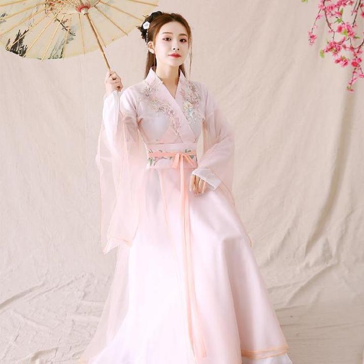 New Arrival】Women Chinese Style Hanfu Traditional Dance Costume