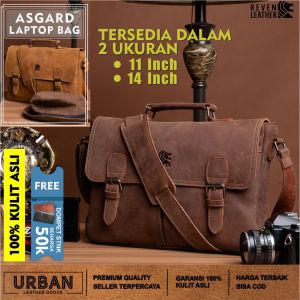 Tas Selempang Laptop REVEN LAPTOP BAG Kulit Sapi 100% Import Waterproof 14 inch Elegan KerenTerbaru