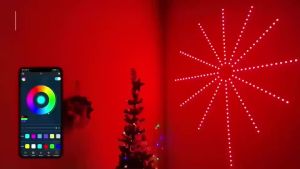 180LED Smart Firework Lights RGB Music Sync APP Remote Control Fairy Light for Party Christmas