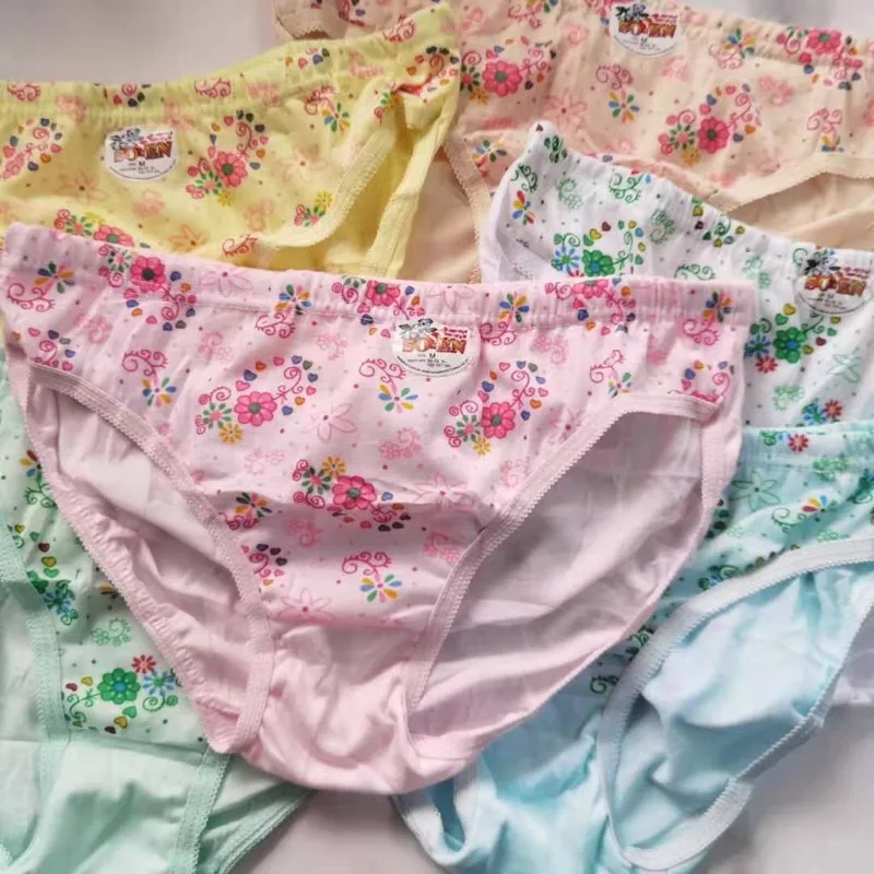 12PCS PANTY Soen Floral Women's Underwear Fashion Cotton S-XXL