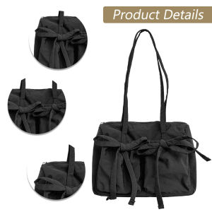 Chic Womens Tote Bag with Bow Design Spacious Handbag for Daily Use in Multiple Colors