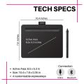 Wacom Intuos Medium Bluetooth (CTL-6100WL) Graphic Drawing Pen Tablet. 