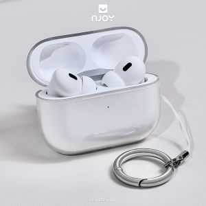 Ốp Trong Suốt Khoá Cài Thông Minh Chống Rơi Kèm Móc Khoá Cho Airpods Pro 3 2 Njoyshop