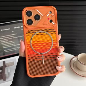 Original Frosted For Magsafe Magnetic Phone Case For iPhone 17 16 14 15 13 Pro Max Carbon Fiber Texture Bumper Shockproof Cover