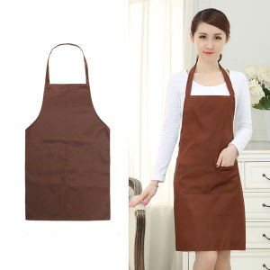 Cooking Apron Kitchen Apron With Pockets Neck-Hanging Anti-Oil Sleeveless Restaurant Chef Cooking Apron