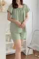 setelan baju tidur wanita bahan katun Crinkle Airflow premium. 