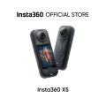 Insta360 X5 - Waterproof 8K 360° Action Camera, Leading Low Light, Invisible Selfie Stick Effect, Rugged and Replaceable Lens, 3-Hour Battery, Built-in Wind Guard, Stabilization, Triple AI Chip Design. 