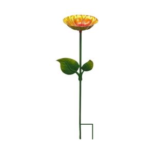 TIMES LORD Large Capacity Flower Shaped Bird Bath Convenient Durable Bird Water Bowl Bird Food Dispenser Iron Bird Bathtub Courtyard