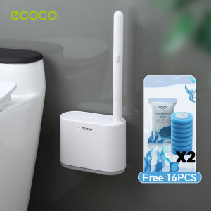 Disposable Toilet Brush Wall Mounted 360 Revolving Head with Cleaning Liquid inside Long Handle (ECOCO by renemos)