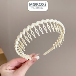 Cài tóc răng cưa băng đô chống trượt giữ tóc để chăm sóc da (C1)