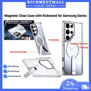 【🔥SG STOCK🔥】RICHMENTMALL Magnetic Phone Case for Samsung Galaxy S25 Ultra Plus Edeg S24 Ultra Plus Fe Shockproof Wireless Charging Cover with Kickstand