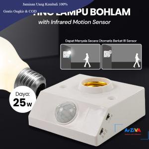 Mayitr Fitting Lampu Bohlam with Infrared Motion Sensor 240V 25W E27 - APH820 - White