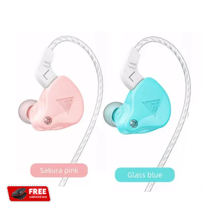 QKZ AK6 HiFi in-Ear Monitor Earphones with Semi-Open Cavity Detachable 2Pin Silver-Plated Cable Noise Canceling for Audiophile (Black with Mic)