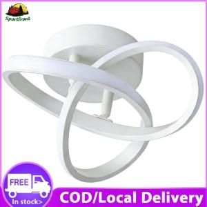 Modern Ceiling Light with Acrylic Trefoil Design 9.84 Inch Dimmable LED for Kitchen and Hallway