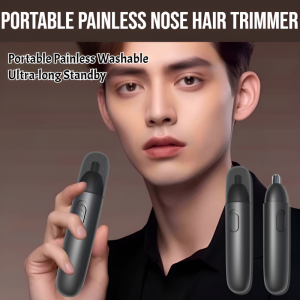 Nose Hair Trimmer Portable Painless Type-C Rechargeable Nose Shaver Nose Hair Remover Ultra-Long Standby Nose Ear Eyebrow Trimmer Travel Size