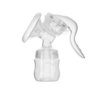 Manual Breast Pump with Milk Bottle Silicone Pump for BreastfeedingPortable Hands-Free Pump