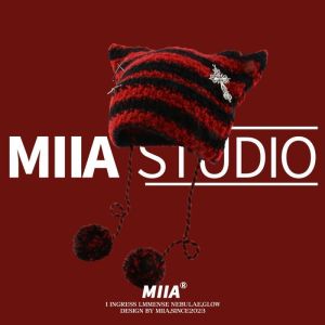 LZ59 Mũ Dệt Kim Họa Tiết Tai Mèo Và Tai Nghe Mũ Len Mềm Mại Và Ấm Áp Thời Trang Hàn Quốc Thích Hợp Cho Mùa Thu Và Mùa Đông Ý Tưở L59Z