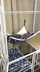 Breathable Double-Sided Hanging Cat Hammock Bed for Iron Cages