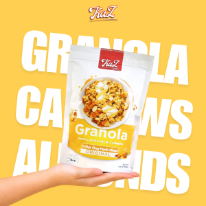 [TÚI 300G] Granola Ngũ Cốc Dinh Dưỡng Tiện Lợi Kaz Hai Vị Độc Đáo Yến Mạch Mix Hạt Nướng Giòn Dạng Cụm