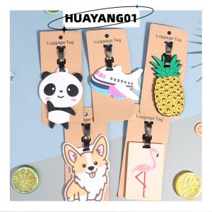 HUAYANG01 [HOT FASHION] กระเป๋าเดินทางการ์ตูนชื่อ ID Address ชื่อกระเป๋าป้ายอุปกรณ์เดินทางแบบพกพา