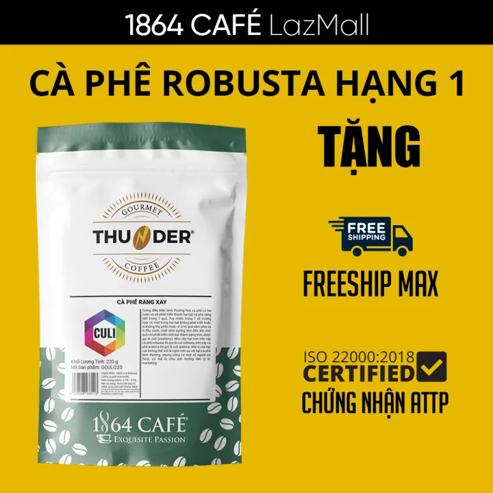 220g Cà Phê Culi Bột Lâm Đồng - Đà Lạt - 1864 CAFÉ