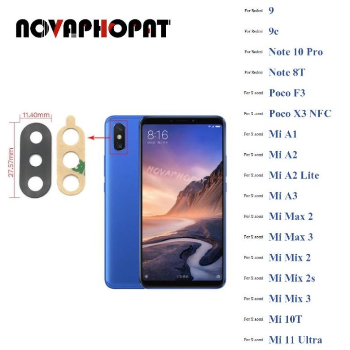 Novaphopat Back Camera Lens Glass Replacement For Xiaomi Redmi Note 10 Pro  8T 9C Mi 10T A3 Max Mix 2s 11 A1 A2 Poco X3 F3 NFC Ultra Lazada PH