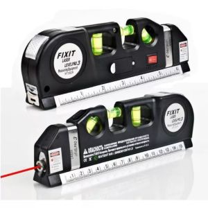 Thước Thủy Nivo Cân Mực Laser Đa Năng F2018 Fixit Laser Levelpro3 2 Tia Dọc Ngang + Tặng Kèm 3 Viên Pin