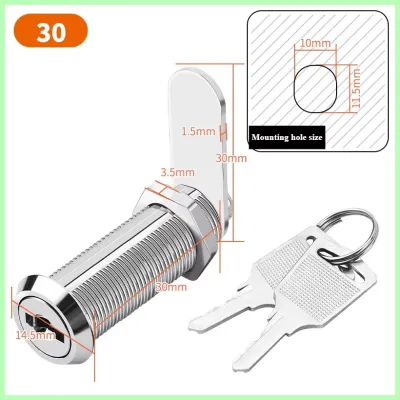 [HOT UGMR] 5PCS Aluminum Alloy Drawer Lock 12mm Cabinet Mailbox Filing Furniture Lock With Key For Furniture Hardware