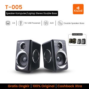 KISONLI - Speaker 2.0 Komputer/Laptop Stereo Double Bass T005