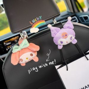 Sanrio การ์ตูนคุโรมิ ซินนาม่อนโรล มายเมโลดี้ น่ารัก ตุ๊กตา เบาะรถ พนักพิงศีรษะ ตะขออเนกประสงค์ เบาะหลังรถ แถวหลัง ที่เก็บของ ที่มองไม่เห็น ตะขอรถ ภายใน ผลิตภัณฑ์ ของขวัญ
