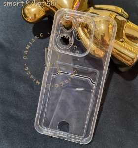 Case infinix smart 9 infinix smart 9 hd infinix hot 50i gt 20 pro card case bening slot kartu soft case