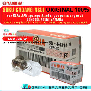 Bohlam lampu kepala Mio Mio J Jupiter MX Vega ZR Fiz R Bohlam lampu depan Mio soul GT Jupiter Vega R FIZ R ORIGINAL YAMAHA 5LL