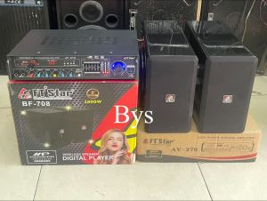 av-270 amplifier w/ Digital Player BF-708 2pcs speaker