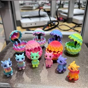 6pcs of 3D-printed Little Dragon Eggs with Bright Candy-colored Hues. These Easter Eggs Are Festive Decorations2026
