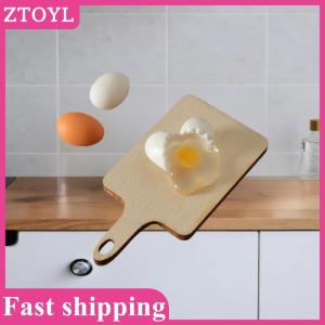 ZTOYL💝 1:12 Dollhouse Mini Egg Frying Pan Kitchenware Model Dollhouse Kitchen Scene Accessories Children Pretend Play Toys Kit
