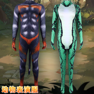 Halloween animal cosplay costume 3D three-dimensional printing orc one-piece tights cosplay costume gifts
