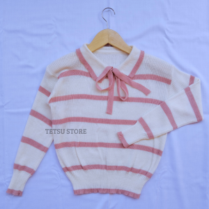 Sweater Rajut Beiza Tali Pita Anak Perempuan Usia 2-12tahun - Atasan Anak Cewek - Baju Rajut Anak