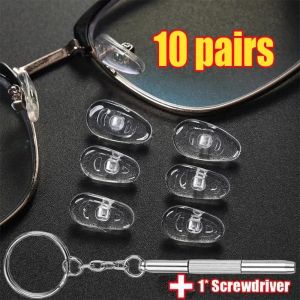 20Pcs Silicone Glasses Nose Pads with Screwdriver Soft Anti-slip Eyeglasses Nasal Bracket Eyewear Accessories