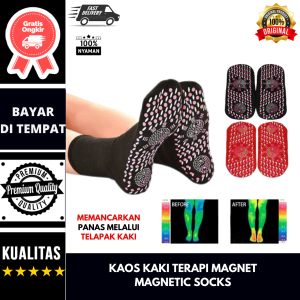 [ PROMO CUCI GUDANG ] Terapi Pemanas Penghangat Telapak Kaki Tourmaline Magnetic Socks Kaos Kaki Kesehatan Panas Magnet Tormalin Premium Ori Japan - Kaos Kaki Magnetik Musim Dingin Winter Trapi Titik Pereda Nyeri Otot Dan Sendi Ampuh Foot Support Therapy