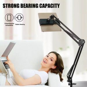 SG stock 360 Flexible Adjustable Tablet & Phone Holder Lazy Bracket Base Desktop Bedside Aluminium Stand