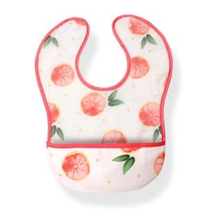 ผ้ากันเปื้อนเด็ก ผ้ารองกันเปิ้อนมีกระเป๋าดักเศษอาหาร น้ำหนักเบา กันน้ำและคราบต่างๆ