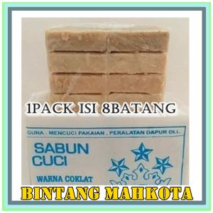 SABUN CUCI AJAIB KUALITAS SUPER BINTANG MAHKOTA WARNA COKLAT PEMBERSIH NODA MEMBANDEL ANTI BAKTERI
