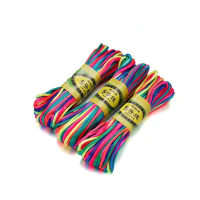 St. Kunkka Dây Bện Nylon 24 Màu 20 Mét Dây Thắt Nút Macrame Trung Quốc Dây Bện Vòng Tay Dây Bện Dây Shamballa Đính Hạt Tua Rua Tự Làm