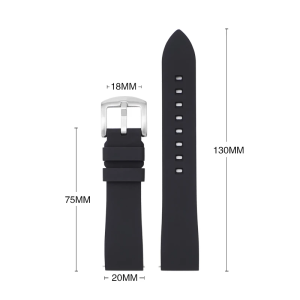 Aotelayer 18mm 19mm 20mm 21mm 22mm Width Quick release Silicone Watch Band Watrproof Sports Universal Flat Head Strap Watch Strap Replacement Watchband