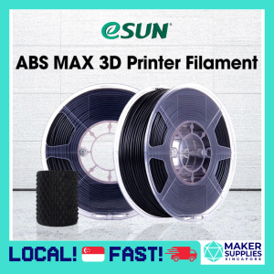 eSun ABS-FR (eABS Max) UL94V-0 Flame Retardant 1.75mm 1KG 3D Printer Filament Black ABS FDM Print Printing Material eABS-MAX FR Fireproof