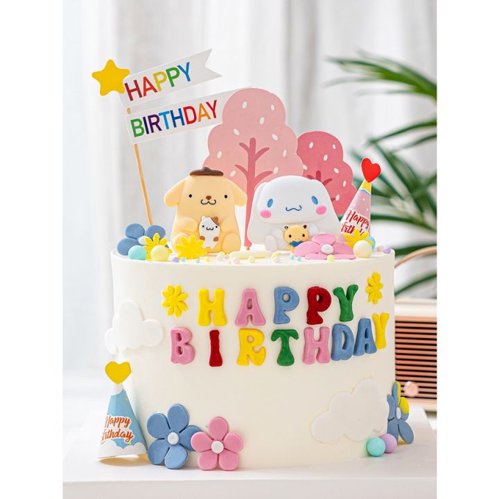 [Ready Stock] Cinnamoroll Kuromi Melody Dog Cake Decoration Cake Topper ...