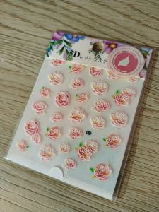 Floral-themed nail art stickers in assorted designs