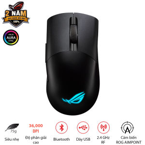 Chuột gaming không dây ASUS ROG Keris Wireless Aimpoint Black - Hàng Chính Hãng